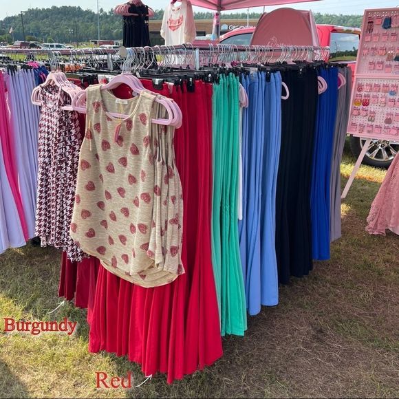 Restocked- Red Bell Bottom Jeans/ S-XL / 34” Inseam - Picture 4 of 10